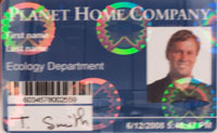 sample hologram on ID card